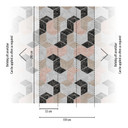 Grafisk fototapet med grå beige - non-woven Fototapet konst Livingwalls - matt och slät