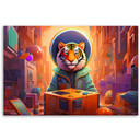Canvasbillede, Abstrakt moderne tiger
