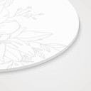 Akrylbillede, vinduesbillede til ophængning Elegant blomsterpragt - Magnolier - Rund