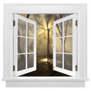 3D Wallsticker vindue firkantet - Cuadrado - Lys