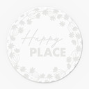 Akrylglasbillede, vinduesbillede til ophængning af Happy Place - Rund
