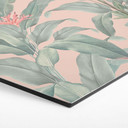 Sekskantet Billede Urban Jungle Tropical Leaves Pink - Bloomery Decor - Aluminium Dibond