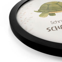 Rundes Kinder-Poster mit Schildkröte - 'Schritt für Schritt schaffe ich das'