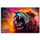 Lærredstryk Lion Roar Abstrakt