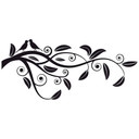 Sticker mural - Branche aux Oiseaux