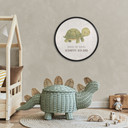 Rundes Kinder-Poster mit Schildkröte - 'Schritt für Schritt schaffe ich das'