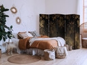 Paravent, Raumteiler freistehend, Trennwand - Baroque Ornaments in Patinated Gold and Bronze - Retro