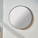 Wandspiegel rund schwarz modern - Singapur - Ø 60 cm