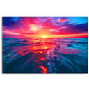 Canvasbillede, Solnedgang over havet