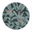 Plakat Urban Jungle Tropical Leaves Green - Bloomery Decor - okrągły