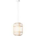Pendelleuchte Charlie, braun, 150 x 30 cm, Bambus Pendellampe