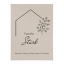 Personalisierbares Poster Familie Haus - beige