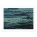 Poster Roerich Hills - Paysage Montagneux Bleu - Sir Edward x Grigory Gladarev