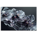 Canvasbillede, Sorte og hvide blomster i blomst