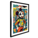 Plakat Treechild - Mickey jako astronauta w stylu retro