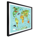 Plakat Mapa świata zwierząt dla dzieci