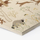 Hexagon Houten Wanddecoratie Vrolijk Bosleven met Dieren - Oliver Robins