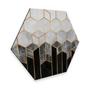 Hexagon Dibond Fredriksson - Black hexagons