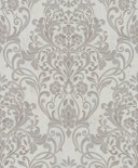 Non-woven tapet med dekorative damaskmotiver grå ornamental 