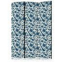 Paravent, Raumteiler freistehend, Trennwand - Rose Vines - Monochromatic Blue Birds Resting Among Ro