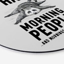 Dibond vægdekoration I hate morning people - Magnusson – print på aluminium (Alu-Dibond)