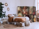 Paravent, Raumteiler freistehend, Trennwand - Blooming Peonies - Charismatic Flowers Bathed in Sunli