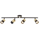 Spotrohr Leonard, gold, 16,8 x 76,5 cm, Metall Strahler