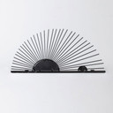 Wandregal Hängeregal Sonnenaufgang - Aus Holz und Metall - 58x28x9 cm
