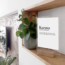 Tischaufsteller Grammatik - Karma