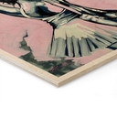 Houten Wanddecoratie Sterke Ballerina Streetart Stijl - Habib