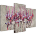 Lærred print 3 dele, planter blomster Simnitło