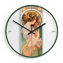 Horloge murale en verre - Mucha - La primevère