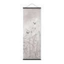Textielposter wilde bloemenweide met vlinders in Scandinavisch design - Ms Tiff - Panorama