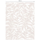 Delikat tapet med mønster af akvarelblade - Soft Beige - Bloomery Decor