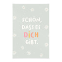 Stoffbild - Selbstliebe-Spruch 'Schön, dass es dich gibt' für Kinder