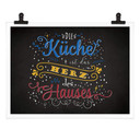 Poster Die Küche ist das Herz des Hauses - dunkel