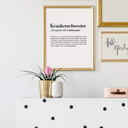 Poster Grammatik - Krankenschwester