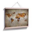 Plakat mapa świata shabby chic