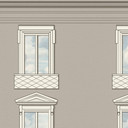 Versace Ikke-vævet tapet Palazzo No 12 vinduesfacade gråblå neoklassiker