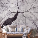 Fotobehang Papierbehang Pavlasek - Blik in de Bomen - 366x254 cm