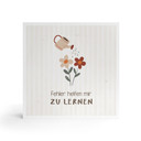 Holzbild zum Hinstellen - Gießkanne-Motiv mit Mutmachspruch 'Fehler helfen mir zu lernen'