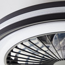 Deckenventilator mit LED-Licht Malea, schwarz, Deckenleuchte