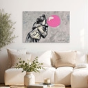 Leinwandbild Pink Bubblegum Streetart - Habib - 30x20 cm