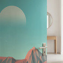 Folia drzwiowa low poly mountains