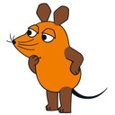 Muursticker De Muis is Nieuwsgierig
