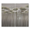 Afdekplaat lotusbloemen met zwaan in water in grijs - Ms Tiff