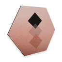 Hexagon Alu-Dibond Kopereffect Nouveauprints - Pink Squares