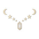 Décoration en bois placage peuplier  - Set pour Ramadan - Lune, étoiles et lanterne
