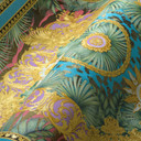 Versace Home tapeta dżungla zielone złoto luksusowa designerska tapeta z włókniny liście palmy