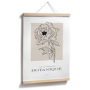 Plakat lineart flower beige - Treechild